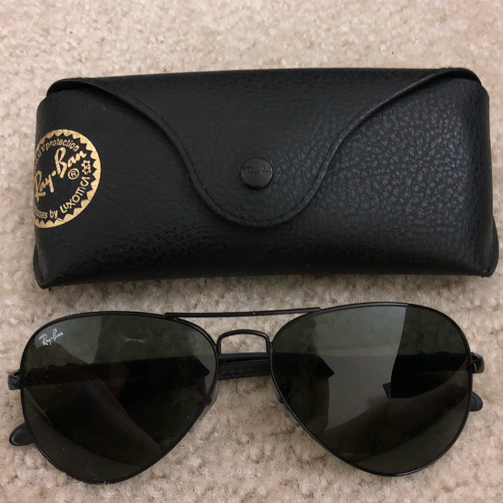 RayBan All Black Aviator Sunglasses
